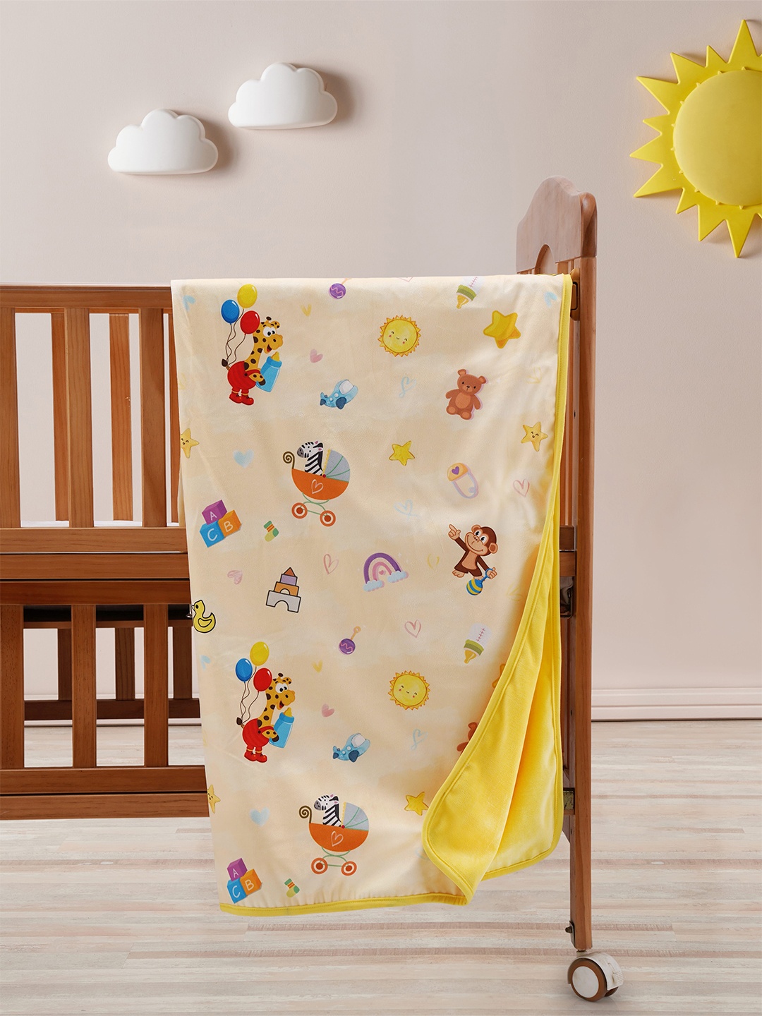 Baby Moo Infants Yellow & Red Cartoon Characters Mild Winter 210 GSM Single Bed Blanket
Baby Moo Infants Yellow & Red Cartoon Characters Mild Winter 210 GSM Single Bed Blanket