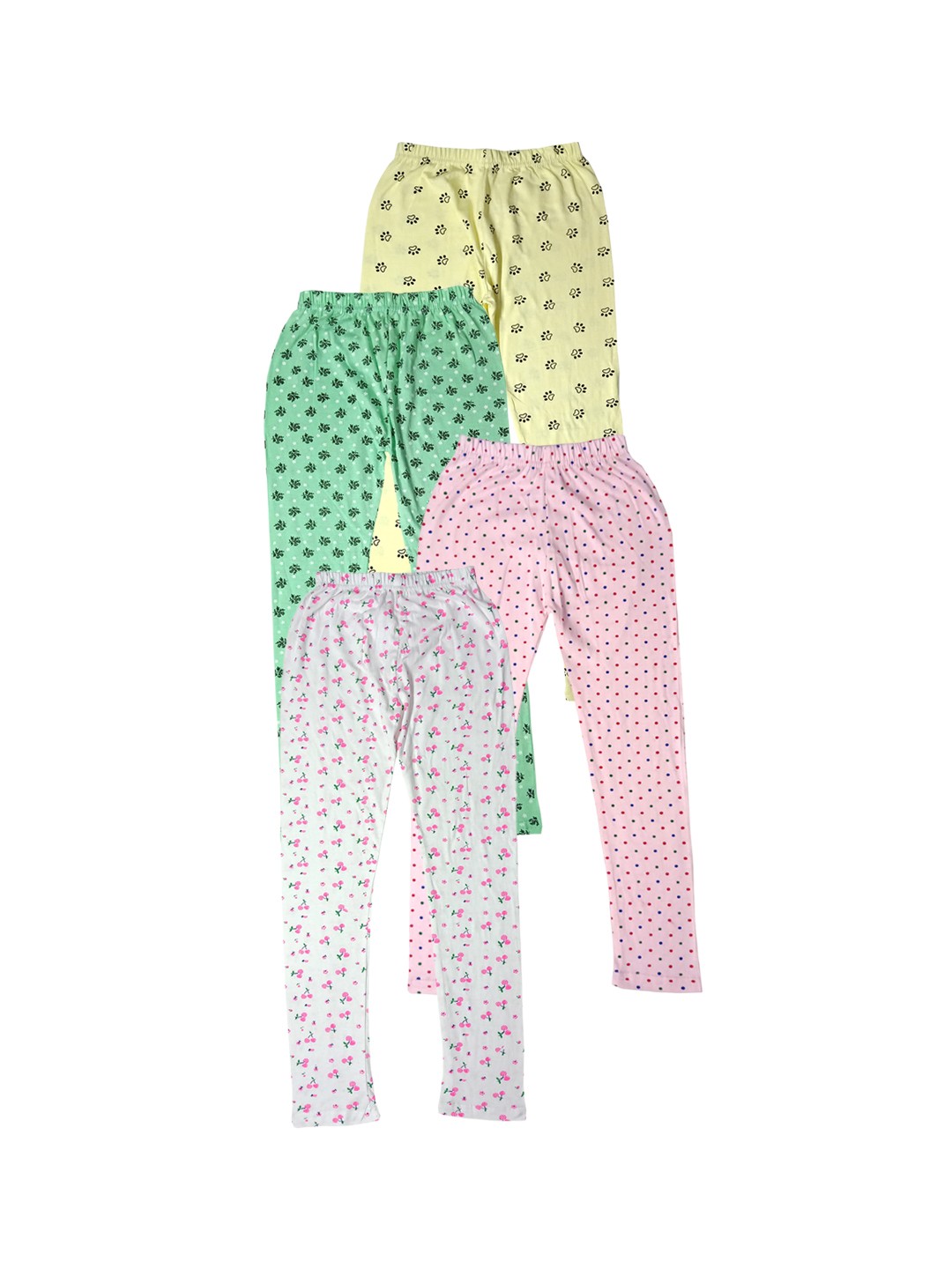 IndiWeaves Girls Pack of 4 Printed Super Soft Pure Cotton Ankle-Length Leggings, White
IndiWeaves Girls Pack of 4 Printed Super Soft Pure Cotton Ankle-Length Leggings, White