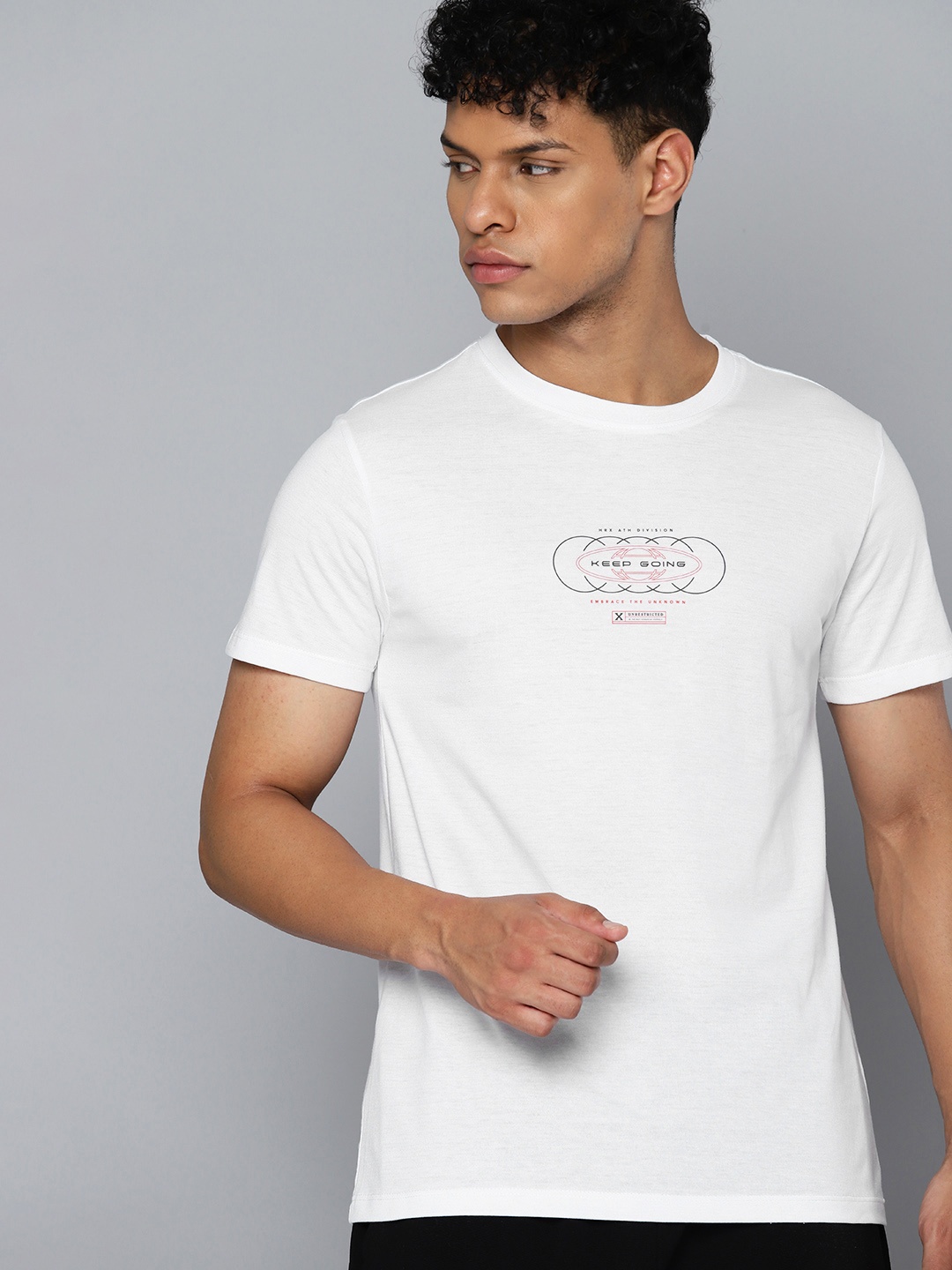 HRX by Hrithik Roshan Men Solid T-shirt, White
