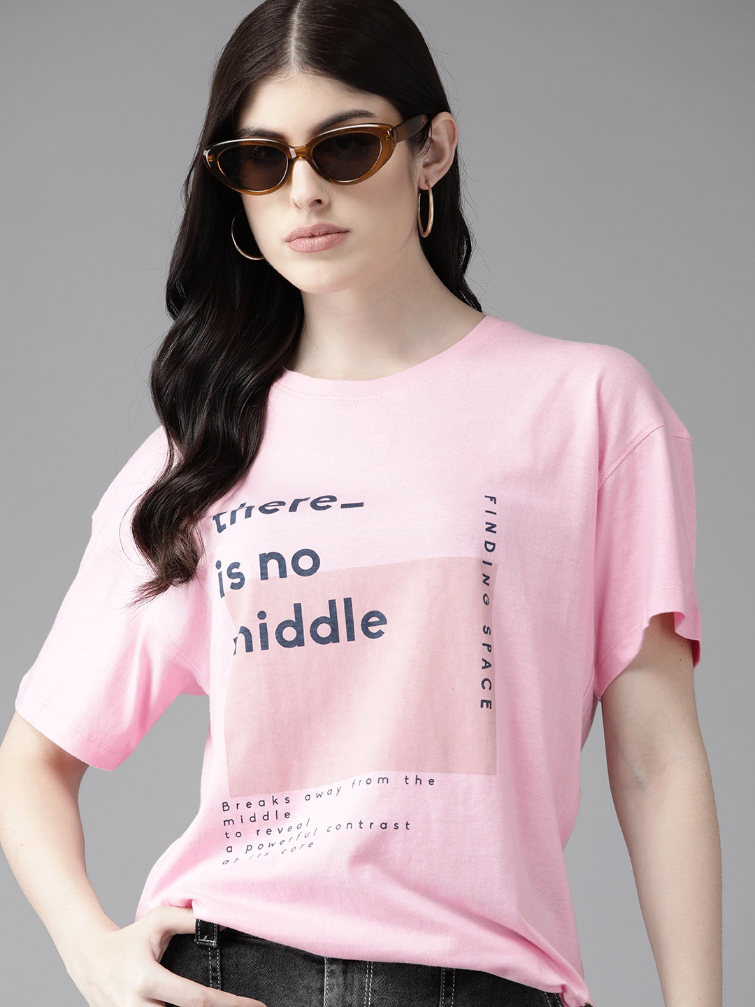The Roadster Lifestyle Co. Typography Printed Drop-Shoulder Sleeves Pure Cotton T-shirt, Pink
The Roadster Lifestyle Co. Typography Printed Drop-Shoulder Sleeves Pure Cotton T-shirt, Pink
