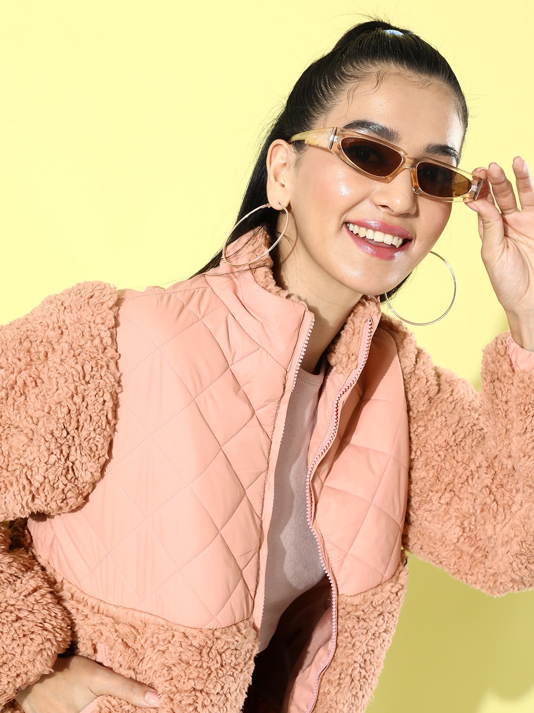 The Roadster Life Co. December-Frosty Winters Soft Textures Sherpa Puffer Jacket, Peach
The Roadster Life Co. December-Frosty Winters Soft Textures Sherpa Puffer Jacket, Peach