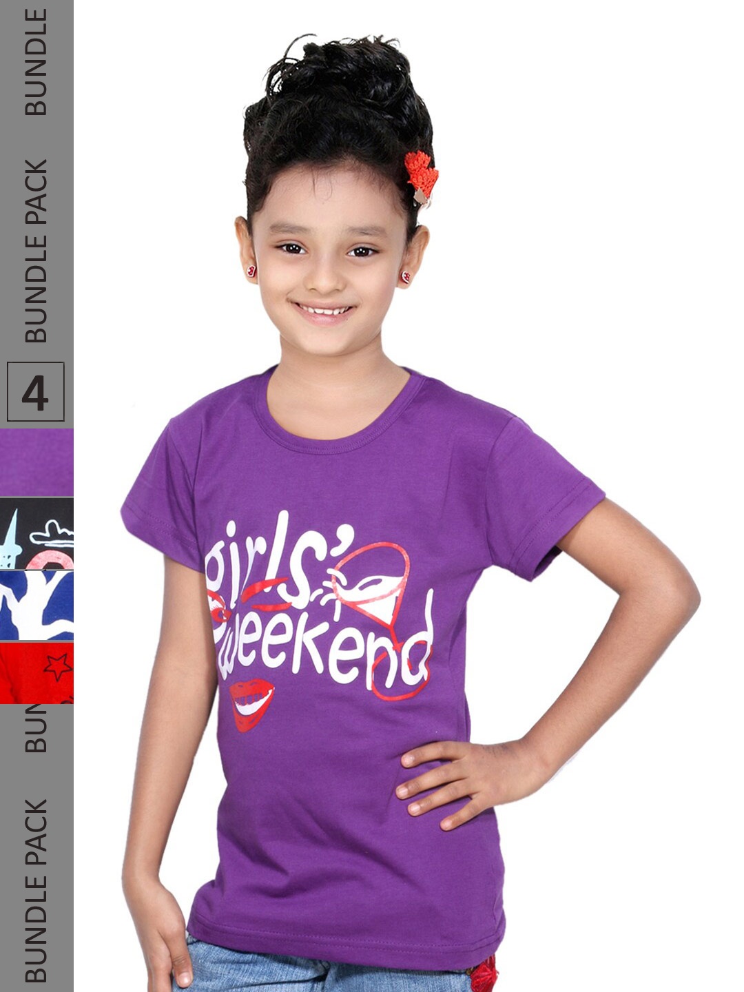 IndiWeaves Girls Multicoloured Typography 5 Printed Extended Sleeves Applique T-shirt, Multi
IndiWeaves Girls Multicoloured Typography 5 Printed Extended Sleeves Applique T-shirt, Multi