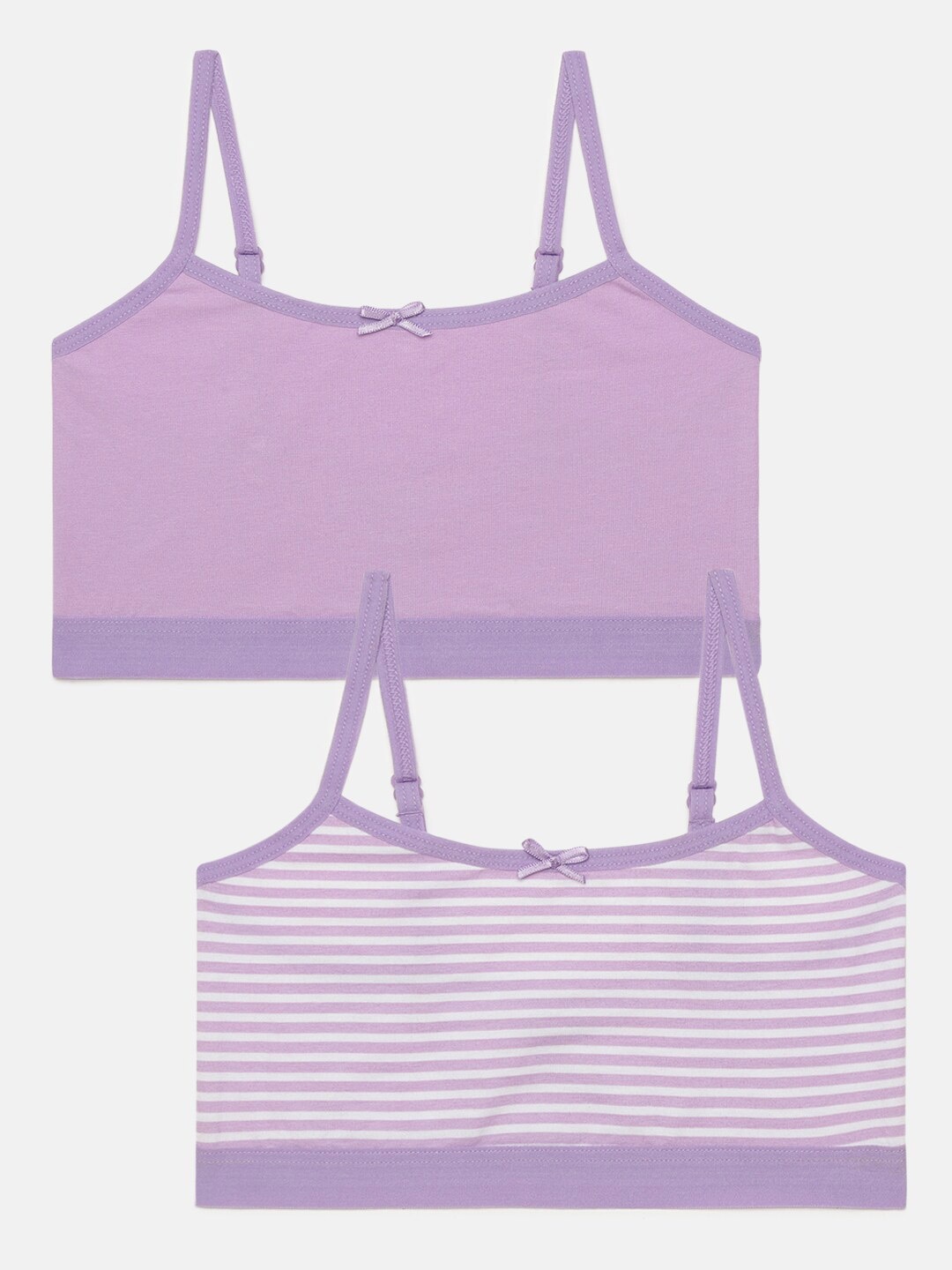 mackly Girls Pack Of 2 Striped Full Coverage All Day Comfort Seamless Beginners Bra, Lavender
mackly Girls Pack Of 2 Striped Full Coverage All Day Comfort Seamless Beginners Bra, Lavender
