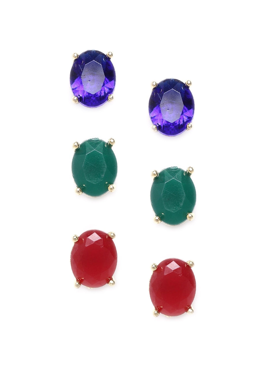 DressBerry Set Of 3 Gold-Plated And Red Artificial Stones Contemporary Studs Earrings
DressBerry Set Of 3 Gold-Plated And Red Artificial Stones Contemporary Studs Earrings