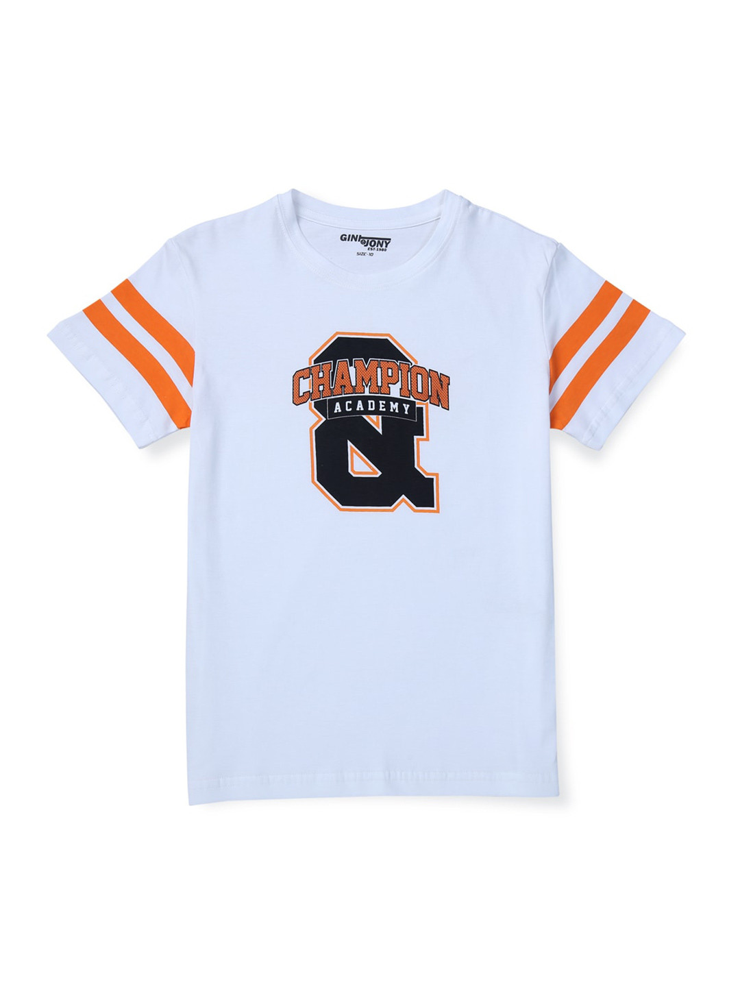 Gini and Jony Boys Printed Pure Cotton T-shirt, White
Gini and Jony Boys Printed Pure Cotton T-shirt, White