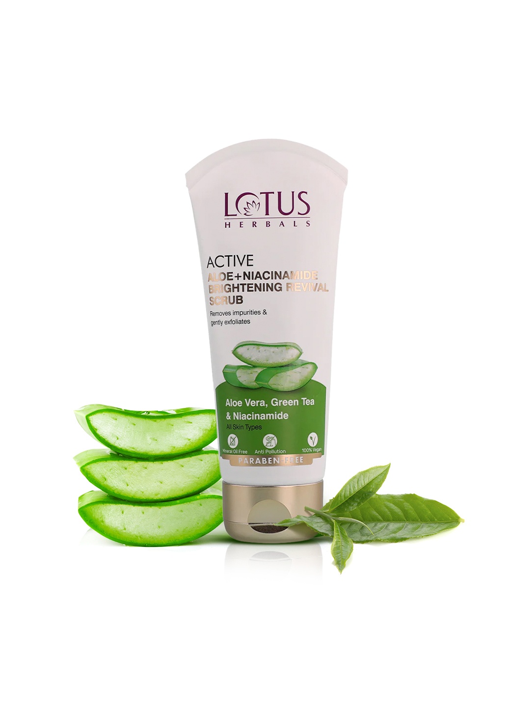 Lotus Herbals Active Aloe + Niacinamide Brightening Revival Scrub - 100g, White
Lotus Herbals Active Aloe + Niacinamide Brightening Revival Scrub - 100g, White