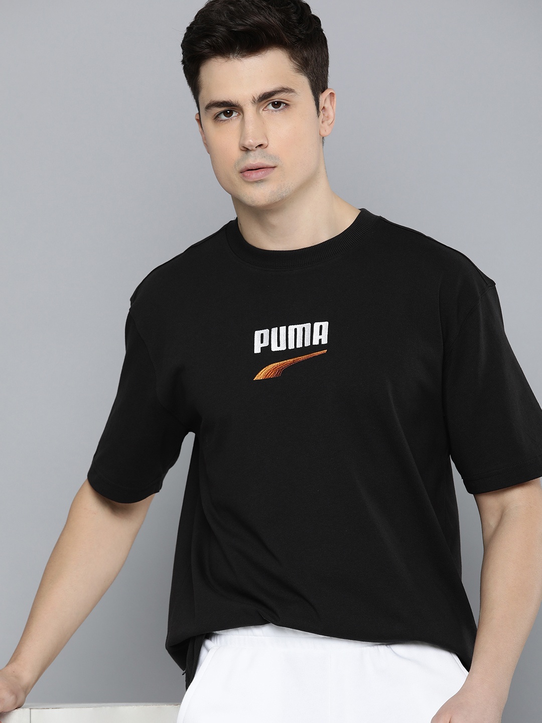 Puma DOWNTOWN Brand Logo Embroidered Relaxed Fit Pure Cotton Sustainable T-shirt, Black
Puma DOWNTOWN Brand Logo Embroidered Relaxed Fit Pure Cotton Sustainable T-shirt, Black