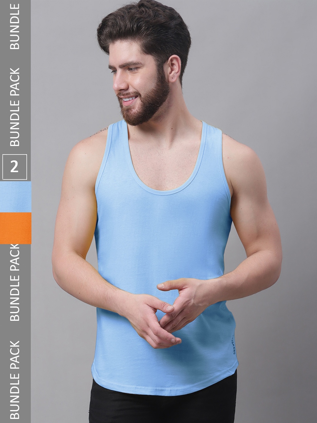 Friskers Pack Of 2 Pure Cotton Skin Friendly Gym Innerwear Vests, Turquoise blue
Friskers Pack Of 2 Pure Cotton Skin Friendly Gym Innerwear Vests, Turquoise blue