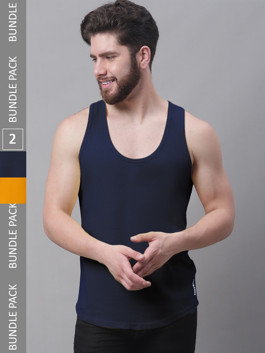 Friskers Pack Of 2 Skin Friendly Bio-Wash Pure Cotton Innerwear Vests, Navy blue
Friskers Pack Of 2 Skin Friendly Bio-Wash Pure Cotton Innerwear Vests, Navy blue