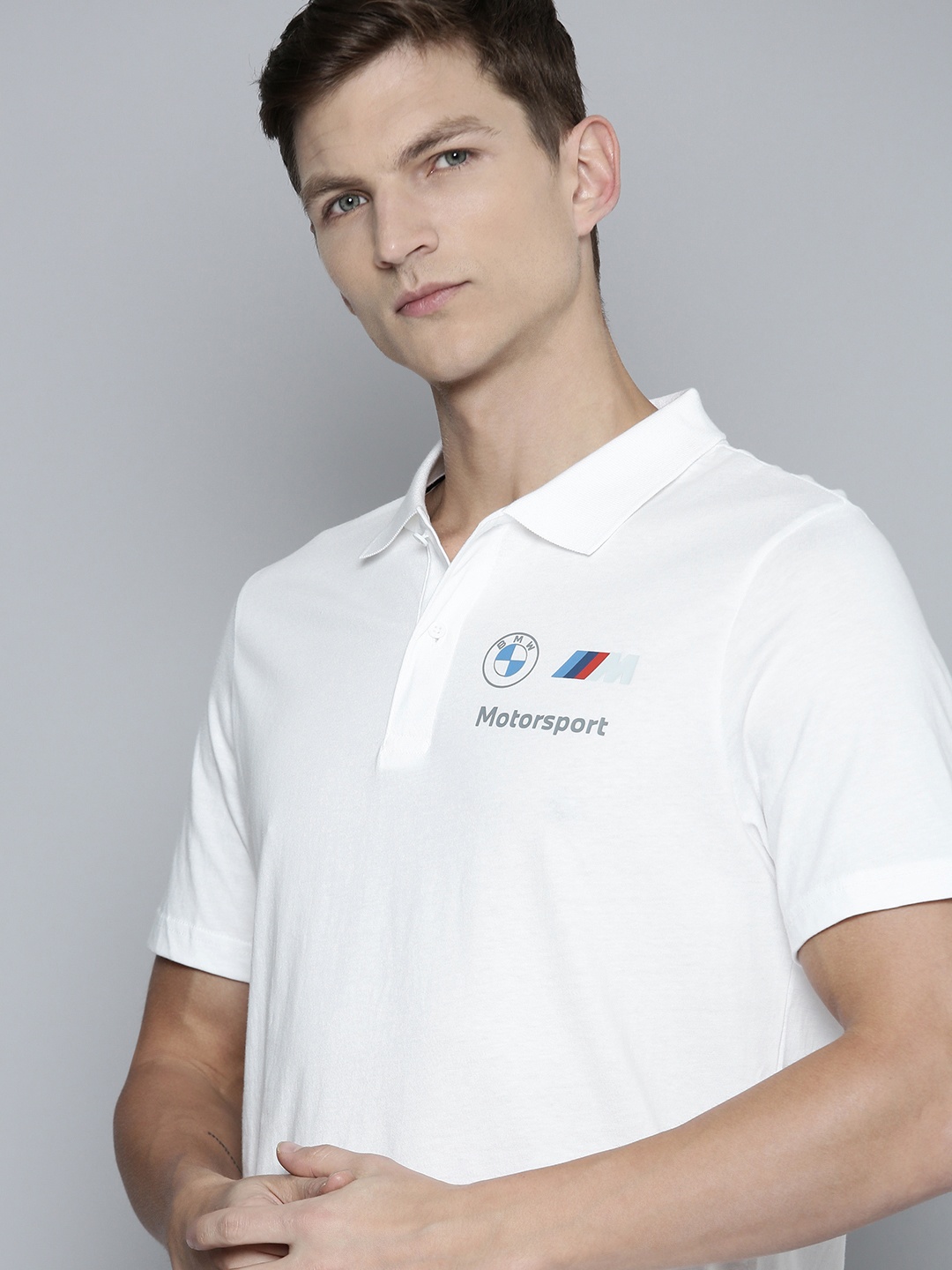 PUMA Motorsport Brand Logo BMW Motorsport Printed Polo Collar Pure Cotton T-shirt, White
PUMA Motorsport Brand Logo BMW Motorsport Printed Polo Collar Pure Cotton T-shirt, White