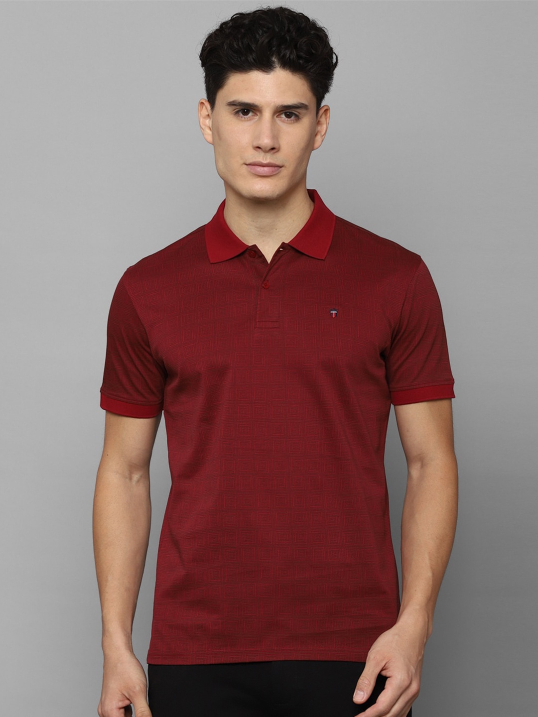 Louis Philippe Sport Geometric Printed Polo Collar Pure Cotton Slim Fit T-shirt, Maroon
Louis Philippe Sport Geometric Printed Polo Collar Pure Cotton Slim Fit T-shirt, Maroon