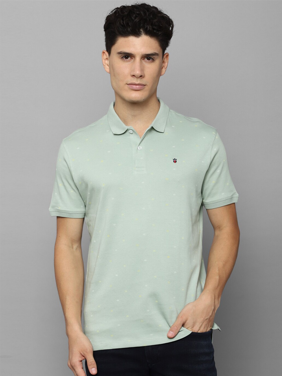 Louis Philippe Jeans Geometric Printed Polo Collar Slim Fit Pure Cotton T-Shirt, Green
Louis Philippe Jeans Geometric Printed Polo Collar Slim Fit Pure Cotton T-Shirt, Green