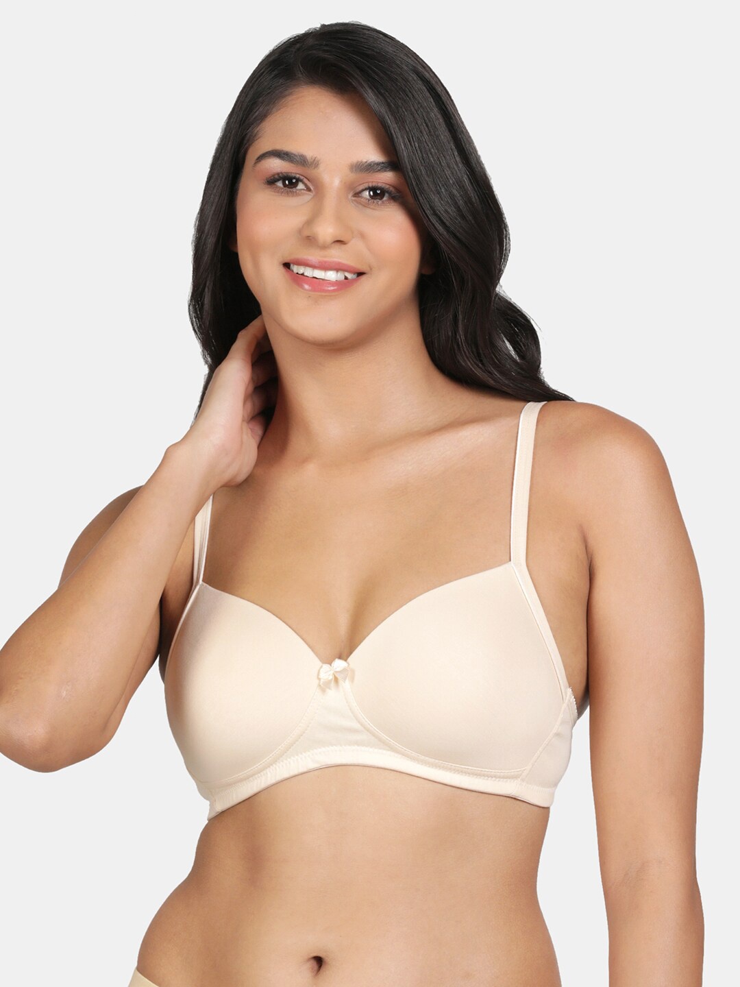 R&B Seamless Medium Coverage Underwired Lightly Padded All Day Comfort Cotton Bra, Nude
R&B Seamless Medium Coverage Underwired Lightly Padded All Day Comfort Cotton Bra, Nude