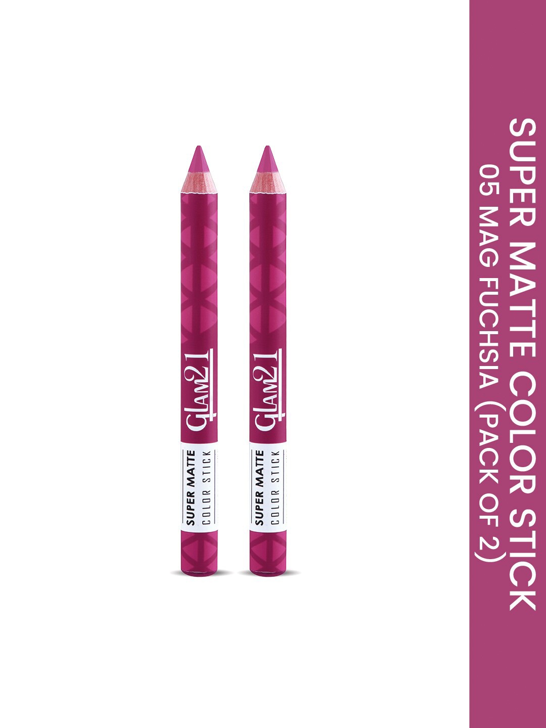 GLAM21 Set Of 2 Super Matte Non-Drying Long-Lasting Colorstick - Mag Fucshia 05, Pink
GLAM21 Set Of 2 Super Matte Non-Drying Long-Lasting Colorstick - Mag Fucshia 05, Pink