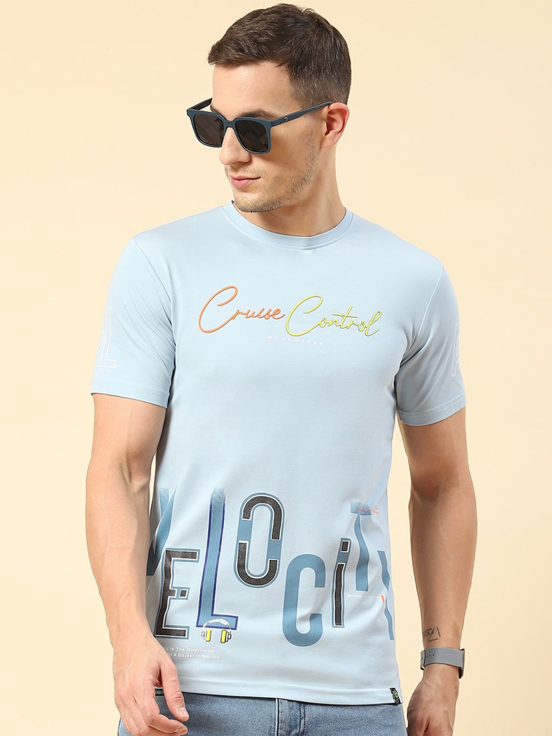Monte Carlo Typography Printed T-shirt, Blue