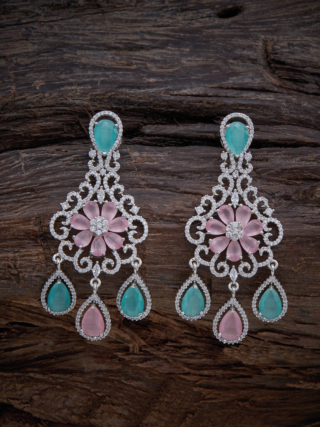 Kushal's Fashion Jewellery Rhodium-Plated Cubic Zirconia Contemporary Drop Earrings, Pink
Kushal's Fashion Jewellery Rhodium-Plated Cubic Zirconia Contemporary Drop Earrings, Pink