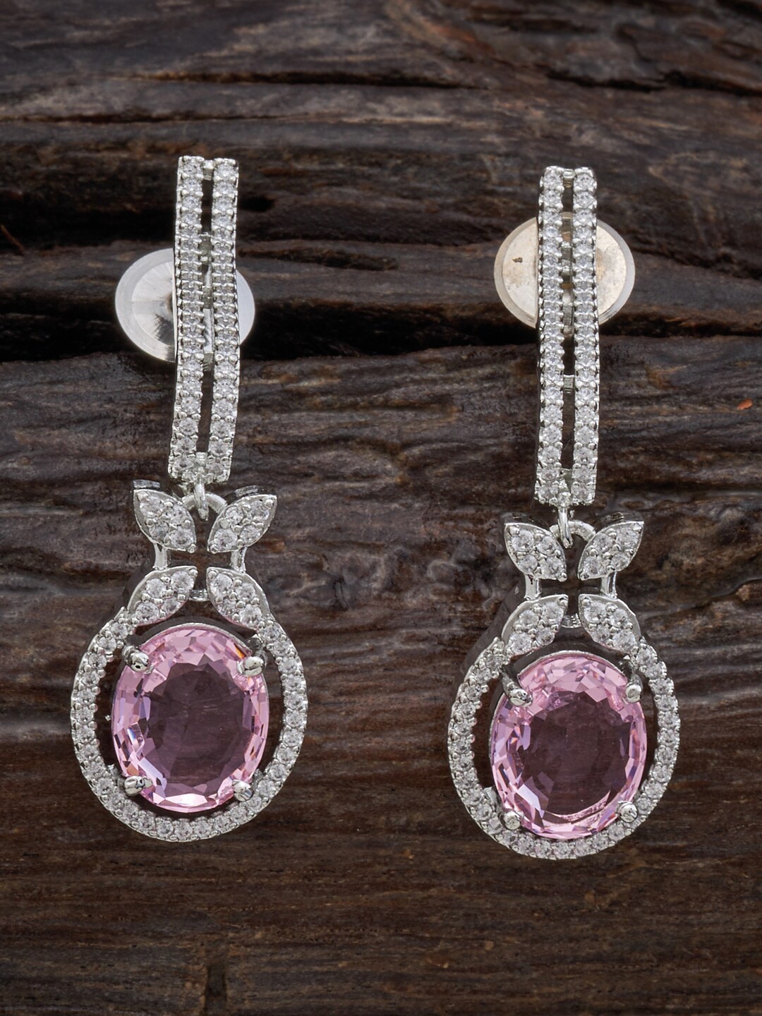 Kushal's Fashion Jewellery Rhodium-Plated Cubic Zirconia-Studded Drop Earrings, Pink
Kushal's Fashion Jewellery Rhodium-Plated Cubic Zirconia-Studded Drop Earrings, Pink