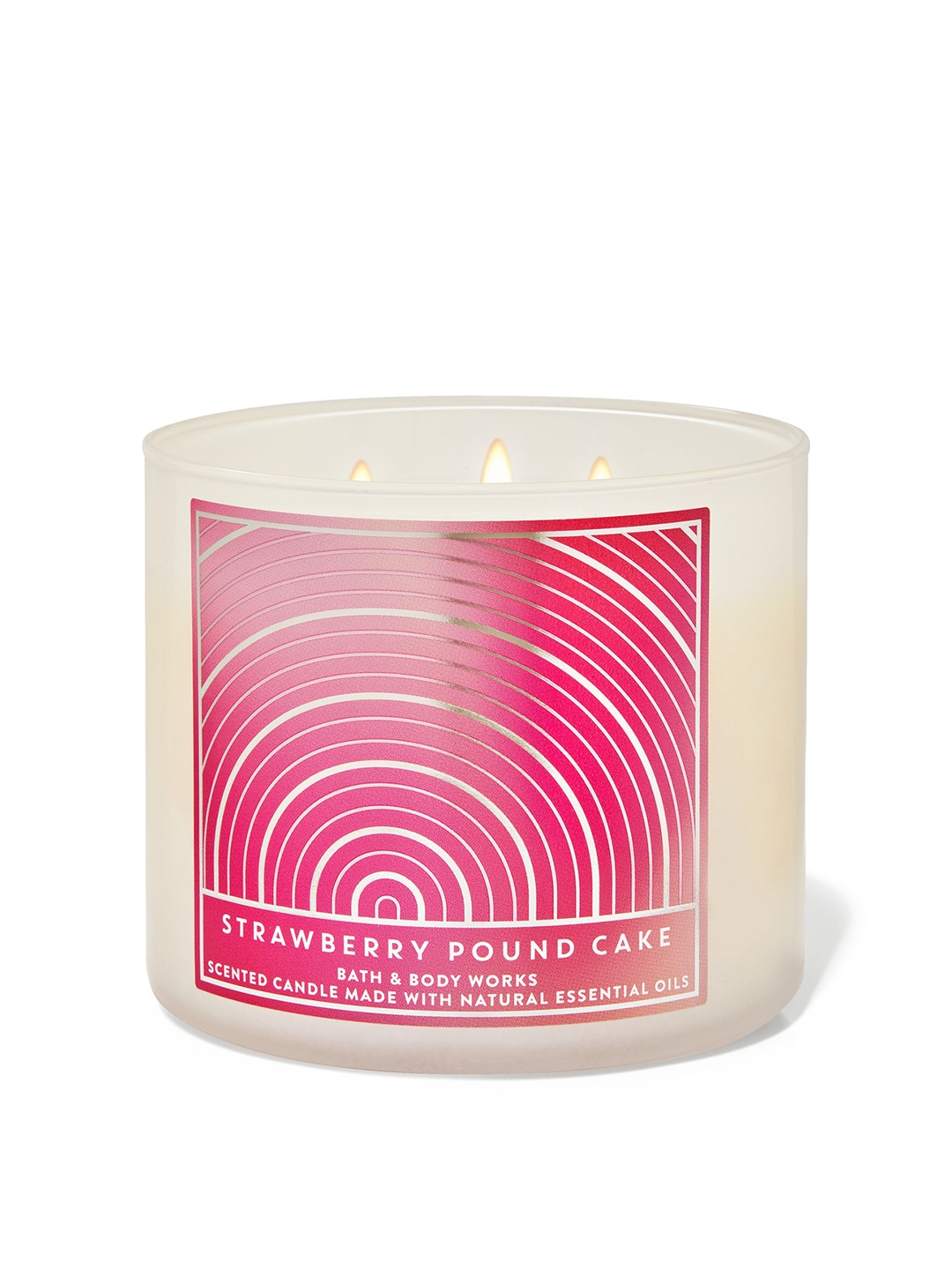 Bath & Body Works Strawberry Pound Cake Scented 3-Wick Candle with Essential Oils - 411g, Pink
Bath & Body Works Strawberry Pound Cake Scented 3-Wick Candle with Essential Oils - 411g, Pink