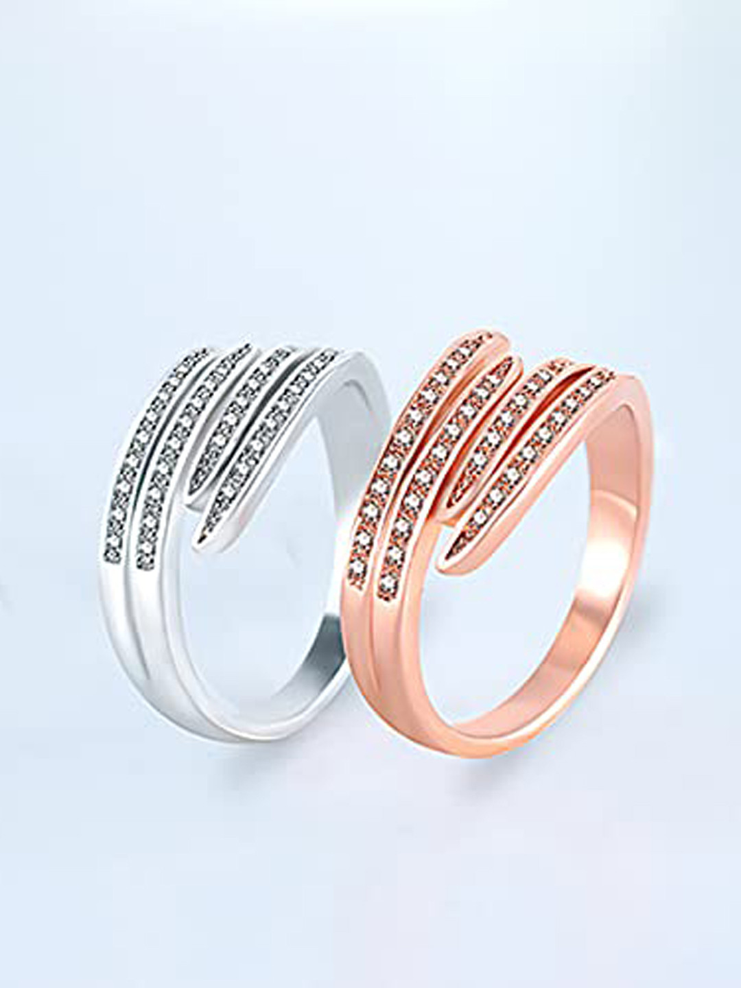 MYKI Silver-Plated CZ-Studded Finger Ring
MYKI Silver-Plated CZ-Studded Finger Ring