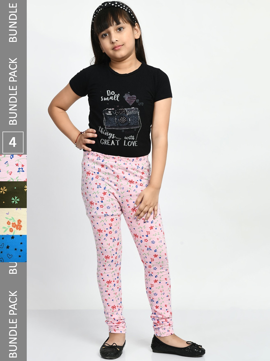 BAESD Girls Pack Of 4 Printed Pure Cotton Super Soft Churidar-Length Leggings, Cream
BAESD Girls Pack Of 4 Printed Pure Cotton Super Soft Churidar-Length Leggings, Cream