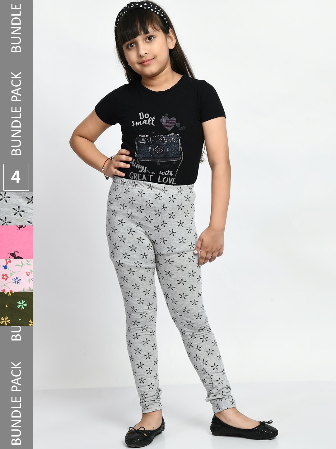BAESD Girls Pack of 4 Printed Super Soft Pure Cotton Churidar- Length Leggings, Grey
BAESD Girls Pack of 4 Printed Super Soft Pure Cotton Churidar- Length Leggings, Grey