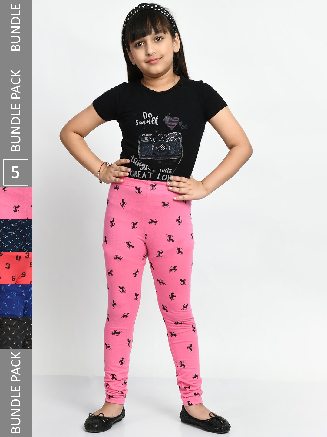 BAESD Girls Pack Of 5 Printed Super Soft Pure Cotton Churidar-Length Leggings, Black
BAESD Girls Pack Of 5 Printed Super Soft Pure Cotton Churidar-Length Leggings, Black