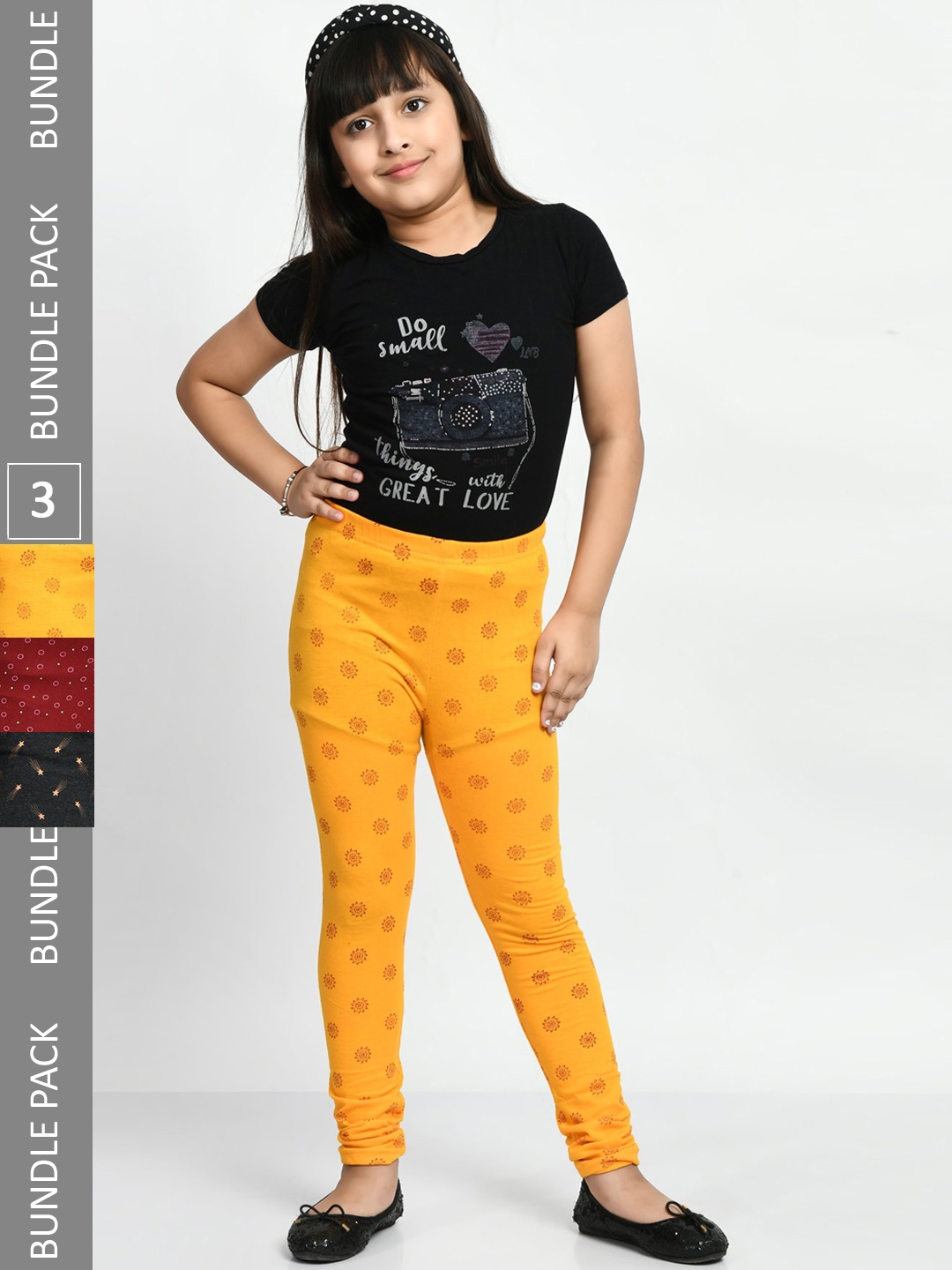 BAESD Girls Pack Of 3 Allover Printed Super Soft Pure Cotton Churidar-Length Leggings, Yellow
BAESD Girls Pack Of 3 Allover Printed Super Soft Pure Cotton Churidar-Length Leggings, Yellow