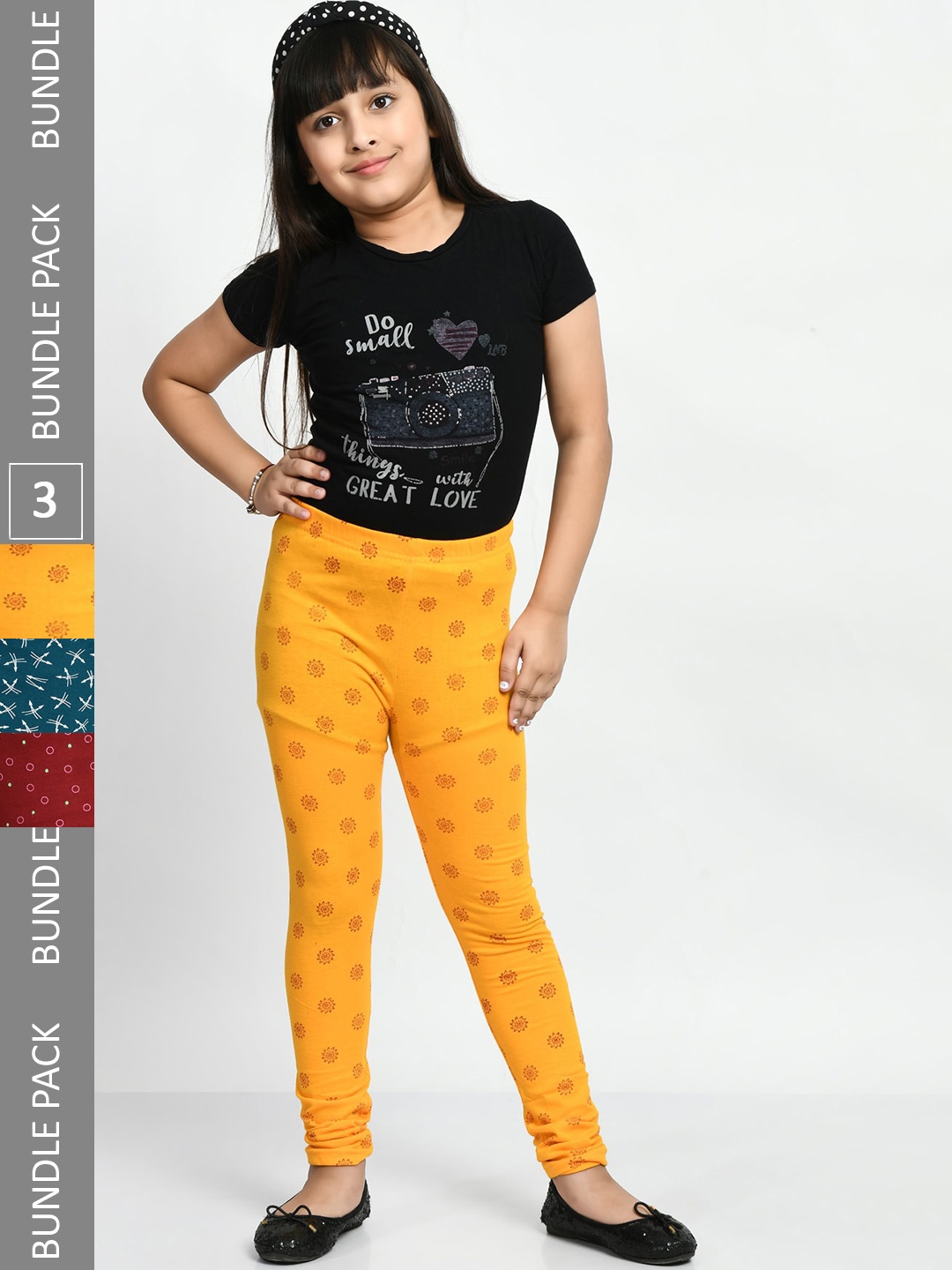 BAESD Girls Pack Of 3 Printed Super Soft Pure Cotton Churidar-Length Leggings, Yellow
BAESD Girls Pack Of 3 Printed Super Soft Pure Cotton Churidar-Length Leggings, Yellow
