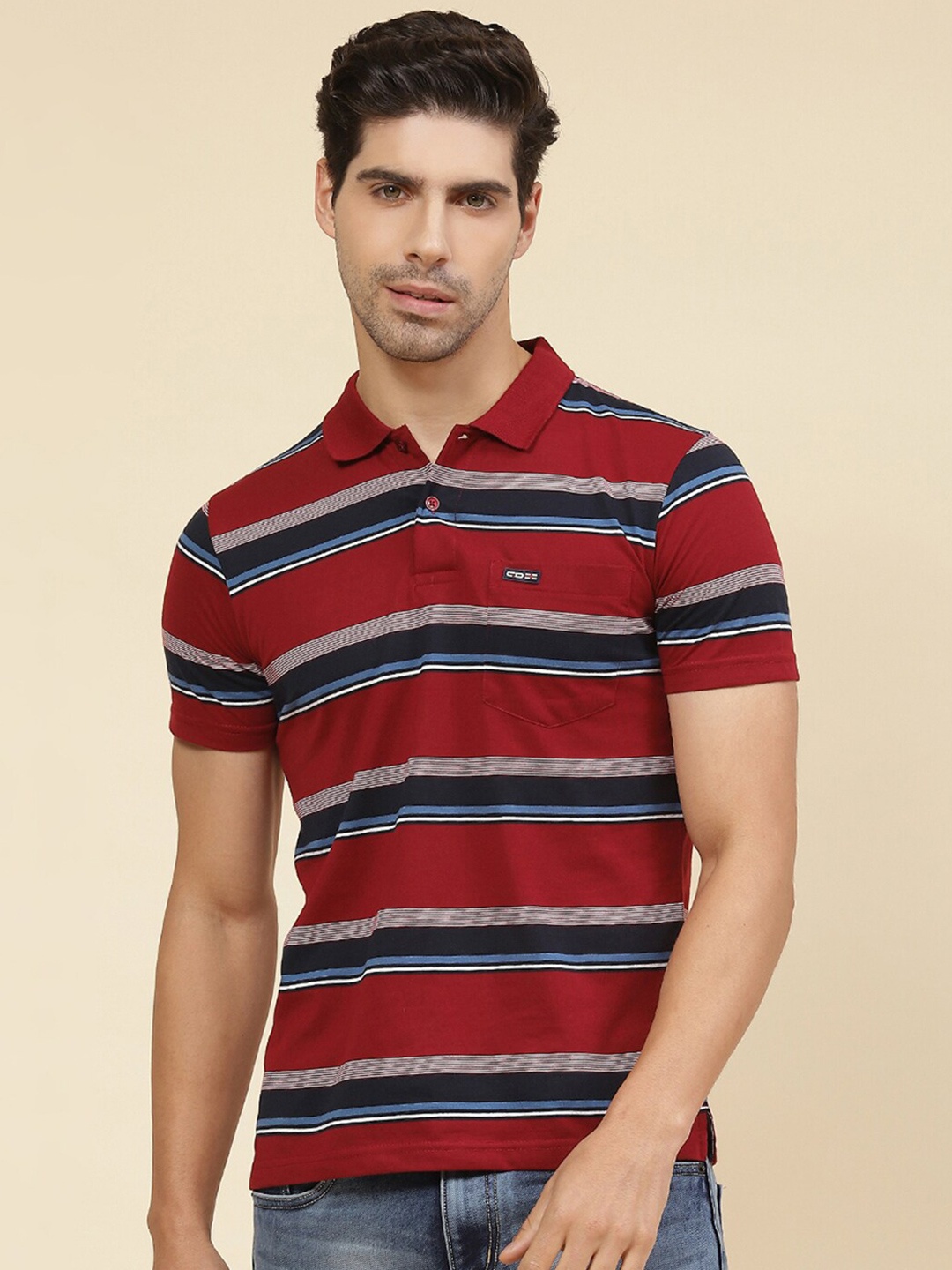 Cloak & Decker by Monte Carlo Striped Polo Collar Short Sleeves Cotton T-shirt, Maroon
Cloak & Decker by Monte Carlo Striped Polo Collar Short Sleeves Cotton T-shirt, Maroon