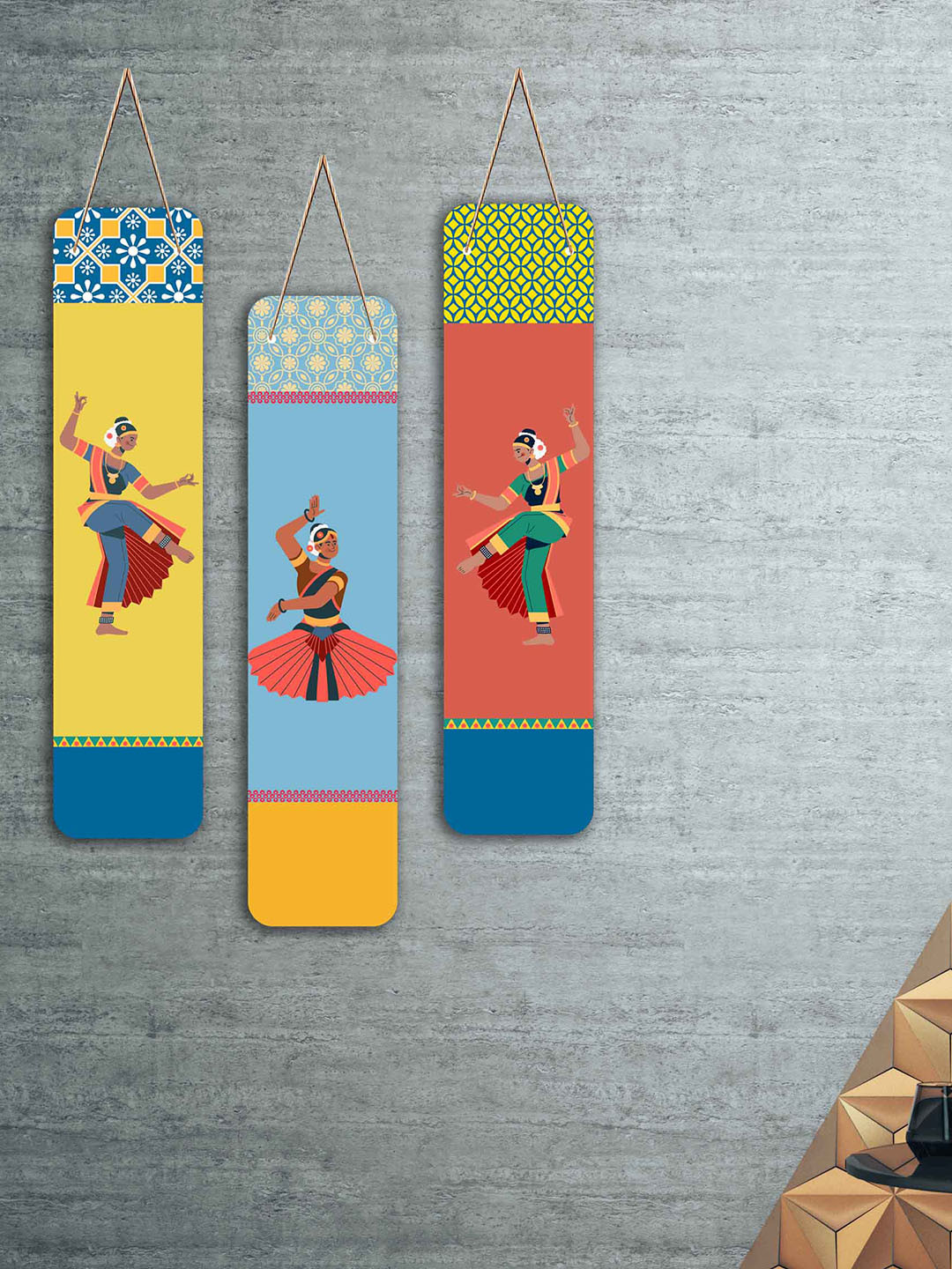 SAF Yellow & Red 3 Pcs Kathak Dance Printed MDF Pine Wooden Wall Hangings With Zardoori
SAF Yellow & Red 3 Pcs Kathak Dance Printed MDF Pine Wooden Wall Hangings With Zardoori
