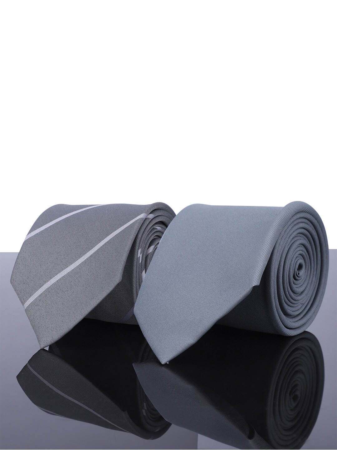 Kastner Men Pack Of 2 Striped Skinny Tie, Grey