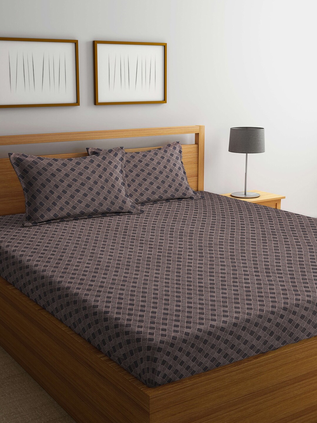 FABINALIV Brown & Grey Geometric 350 TC Pure Cotton King Bedsheet With 2 Pillow Covers
FABINALIV Brown & Grey Geometric 350 TC Pure Cotton King Bedsheet With 2 Pillow Covers