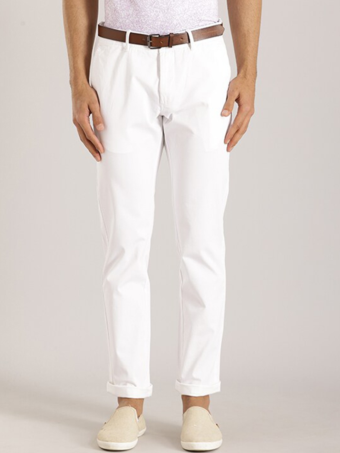 Indian Terrain Men Brooklyn Mid Rise Plain Pure Cotton Slim Fit Chinos Trousers, White
Indian Terrain Men Brooklyn Mid Rise Plain Pure Cotton Slim Fit Chinos Trousers, White