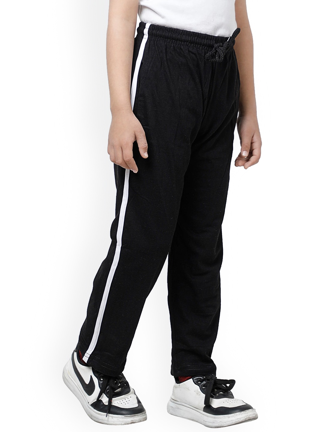 IndiWeaves Boys Pure Cotton Track Pants, Black