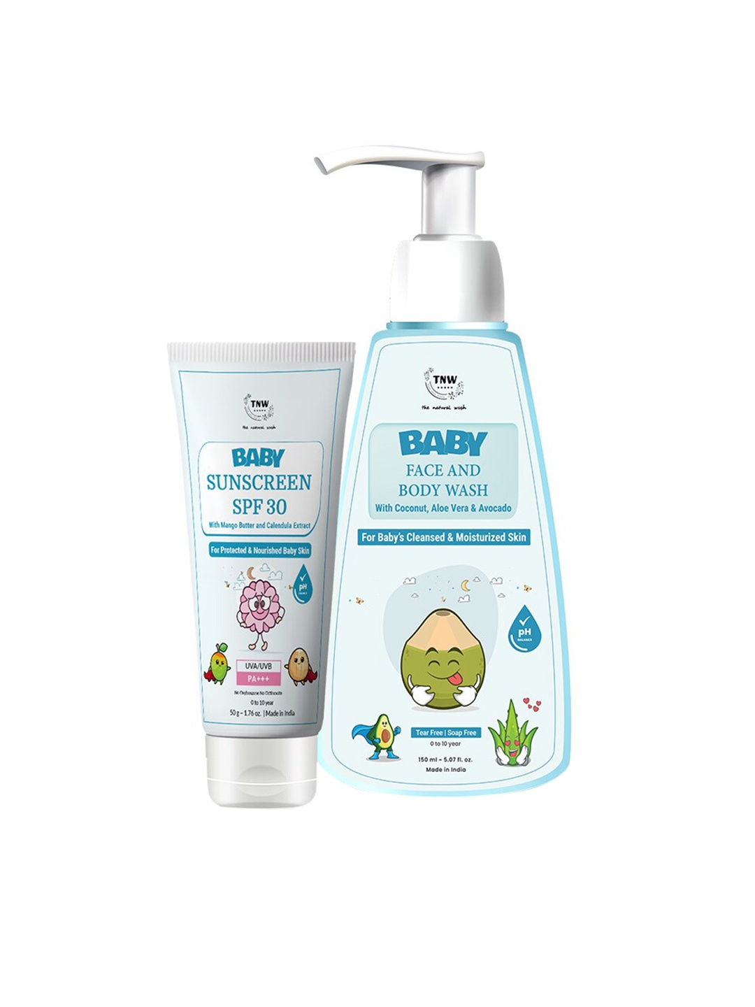 TNW the natural wash Kids Set Of 2 Baby Body Wash & Baby Sunscreen SPF 30, Transparent
TNW the natural wash Kids Set Of 2 Baby Body Wash & Baby Sunscreen SPF 30, Transparent