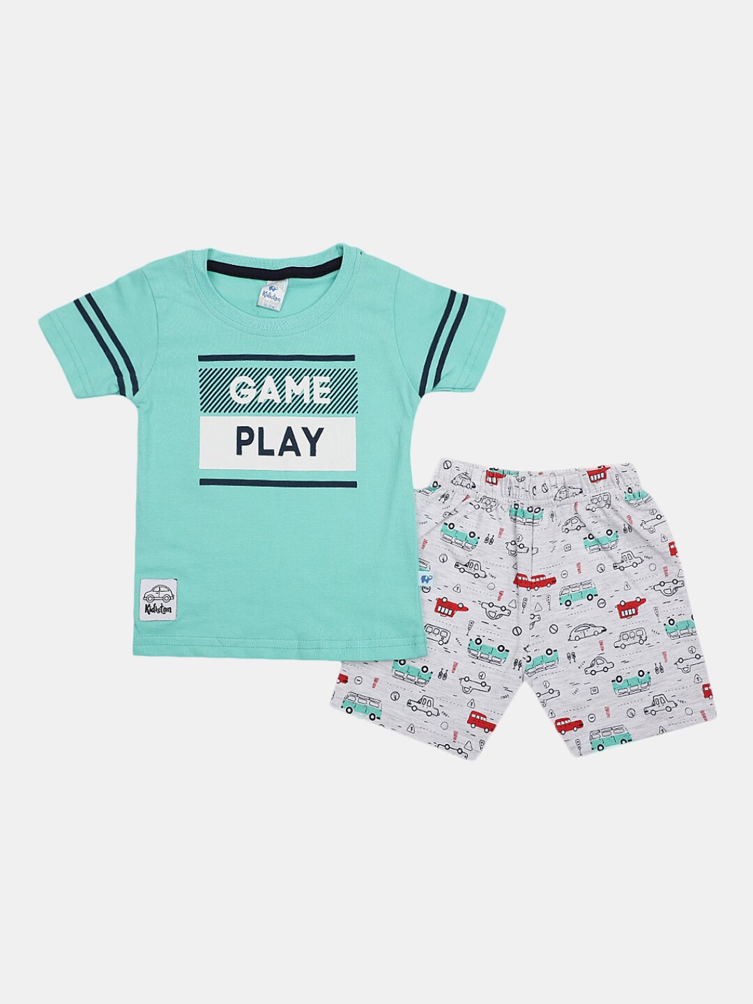V-Mart Infants Boys Printed Pure Cotton Clothing Set, Green