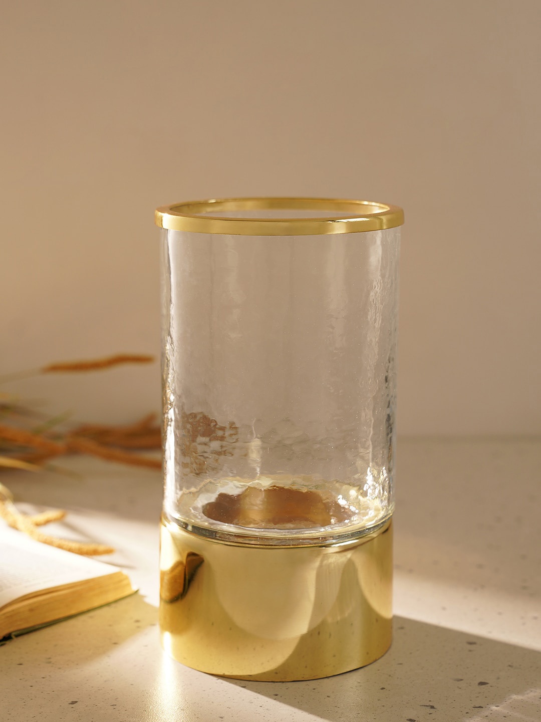 Pure Home and Living Gold Toned & Transparent Glass Votive With Base Candle Holder
Pure Home and Living Gold Toned & Transparent Glass Votive With Base Candle Holder