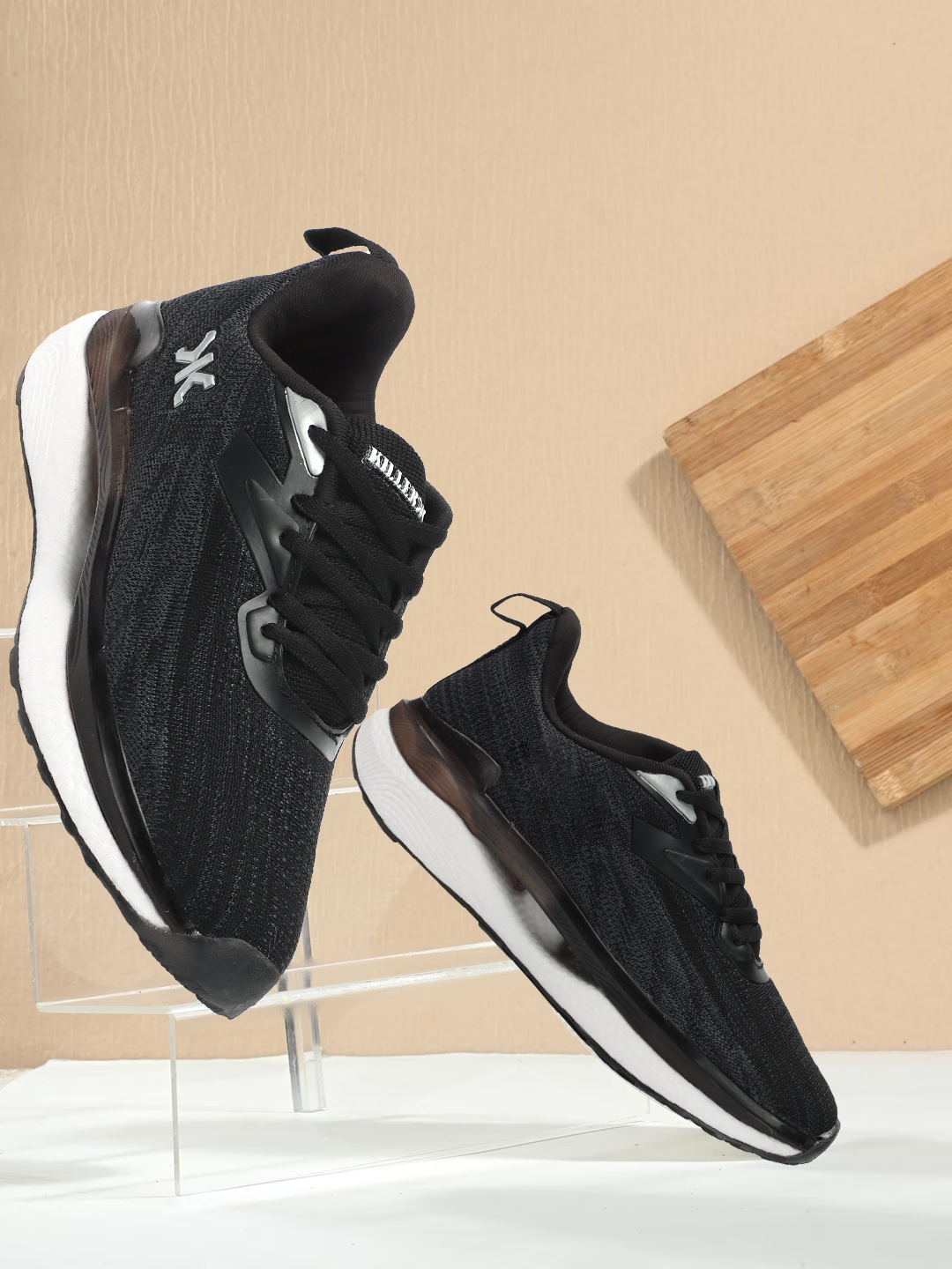 Killer Men Textile Running Shoes, Black