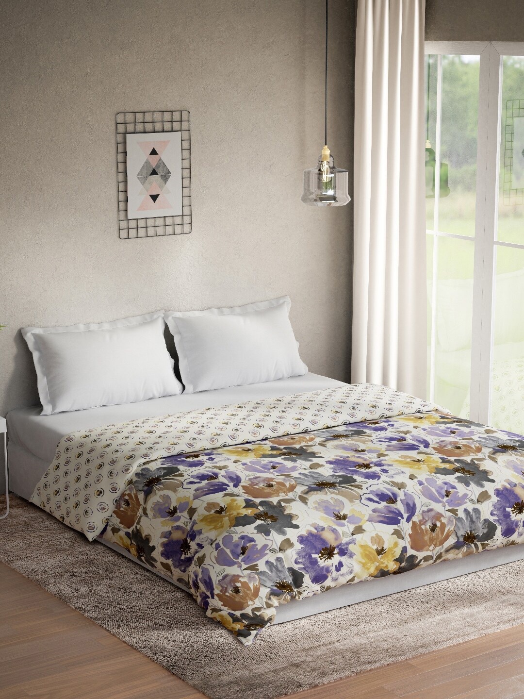 DDecor Cream-Coloured Floral Mild Winter 150 GSM Reversible Pure Cotton Double Bed Quilt
DDecor Cream-Coloured Floral Mild Winter 150 GSM Reversible Pure Cotton Double Bed Quilt