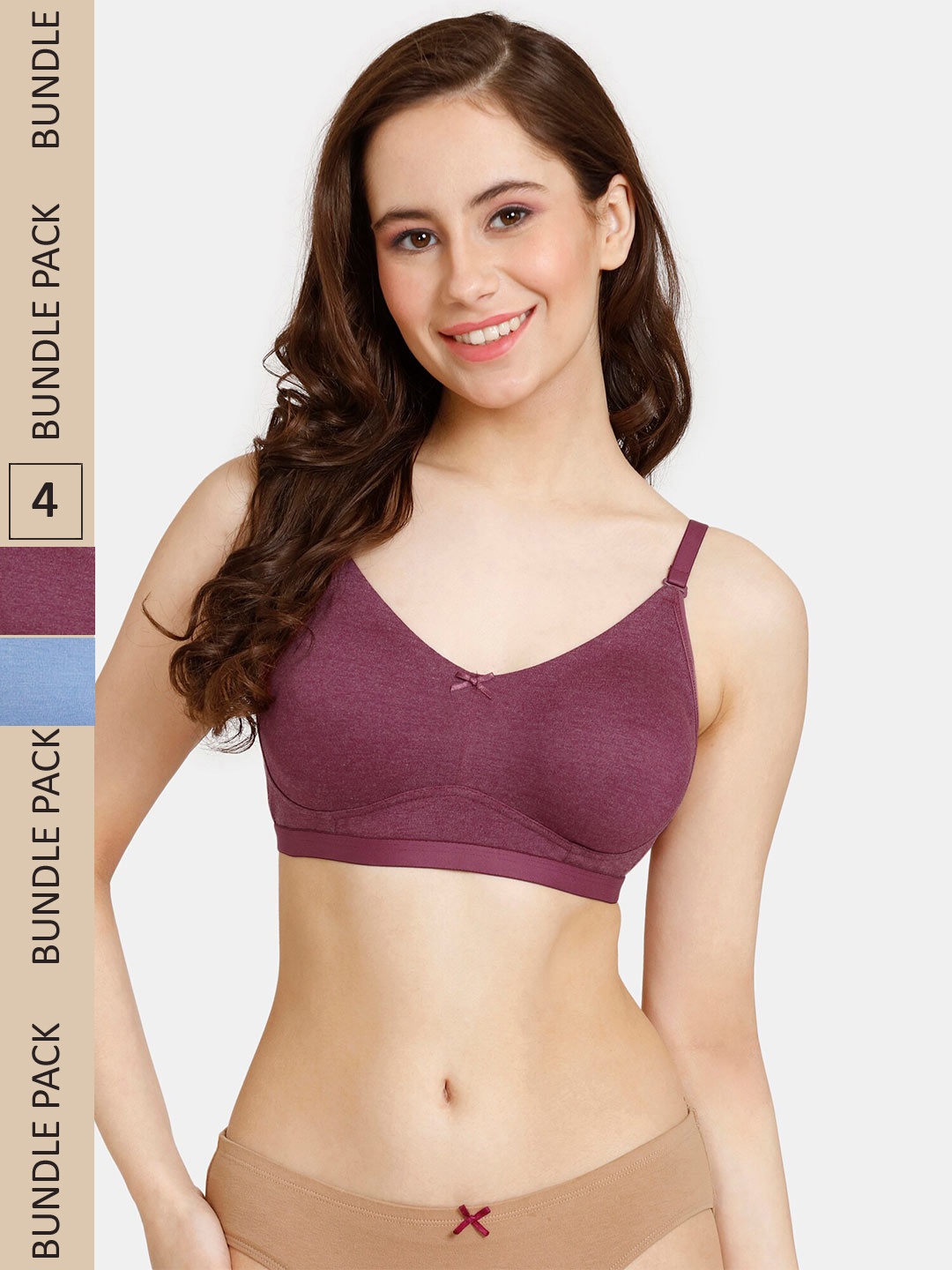 Rosaline by Zivame Pack of 2 Non-Padded Non-Wired All Day Comfort T-shirt Bra, Burgundy
Rosaline by Zivame Pack of 2 Non-Padded Non-Wired All Day Comfort T-shirt Bra, Burgundy