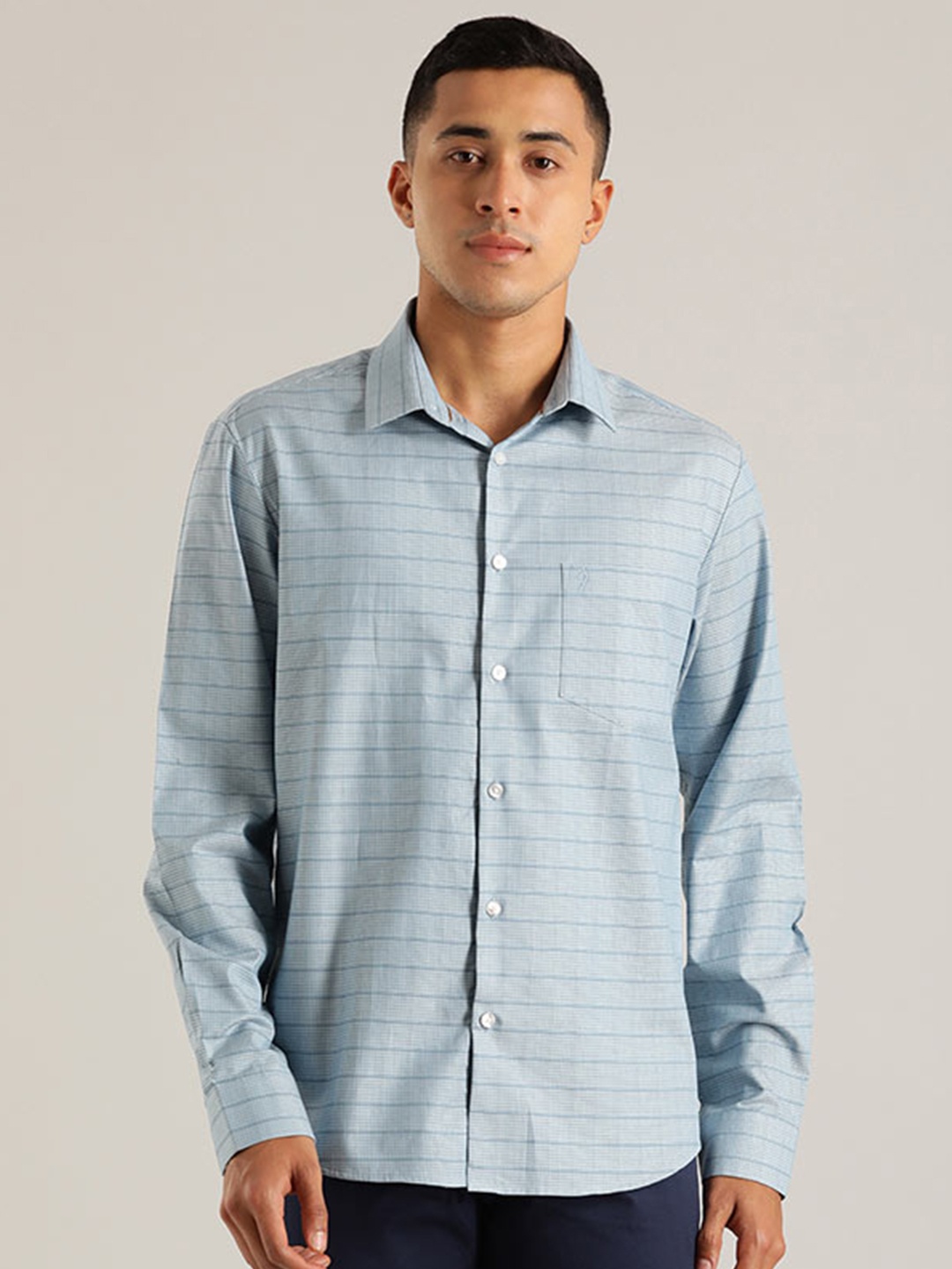 Indian Terrain Horizontal Stripes Chiseled Fit Slim Fit Pure Cotton Casual Shirt, Blue
Indian Terrain Horizontal Stripes Chiseled Fit Slim Fit Pure Cotton Casual Shirt, Blue