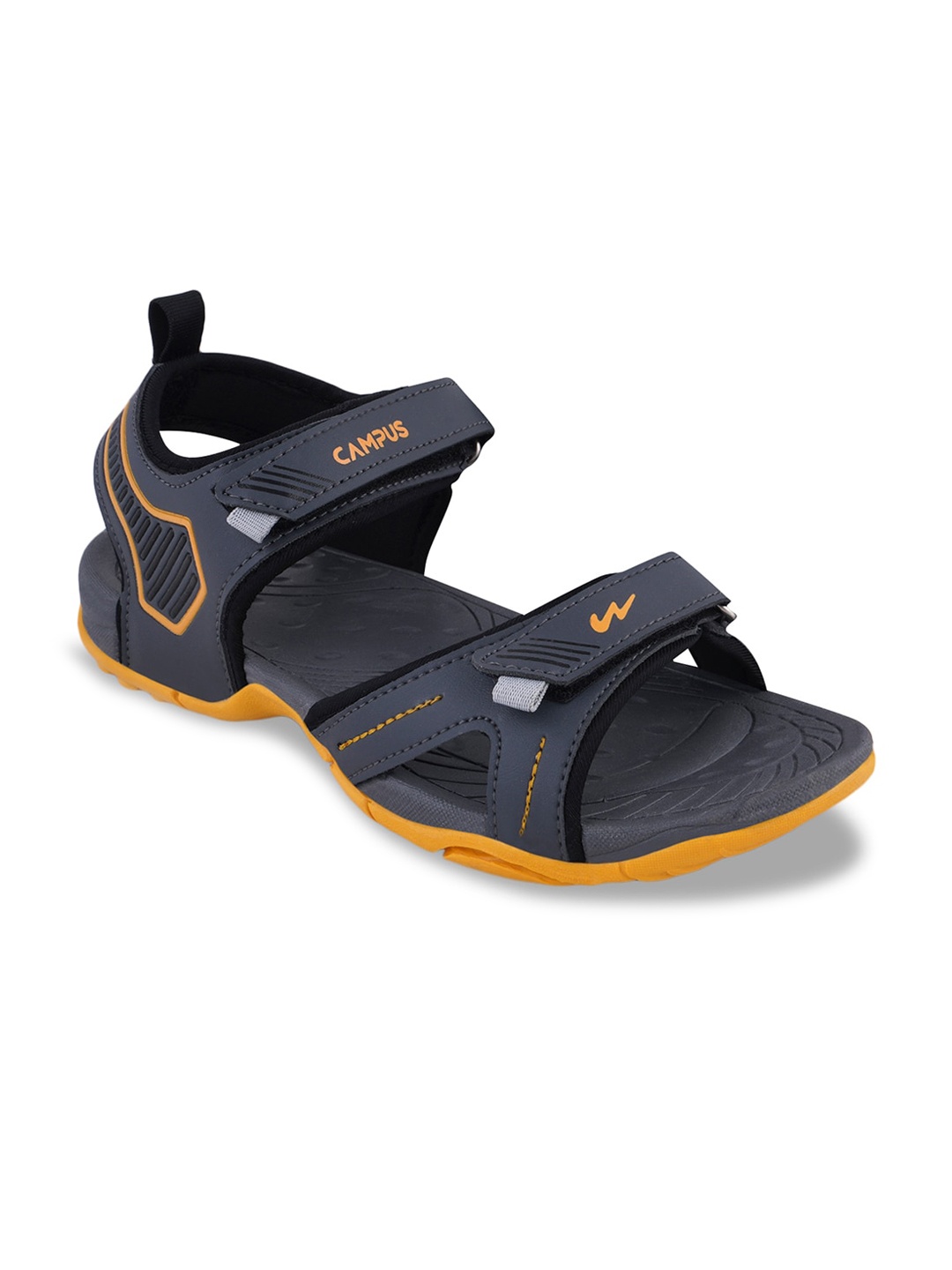 Campus Kids Printed Sports Sandals, Grey