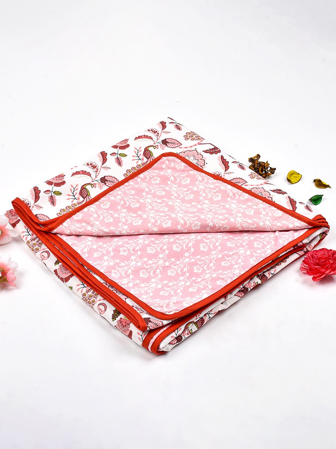 Moms Home Kids White & Pink Floral AC Room Pure Cotton 350 GSM Reversible Single Bed Dohar
Moms Home Kids White & Pink Floral AC Room Pure Cotton 350 GSM Reversible Single Bed Dohar