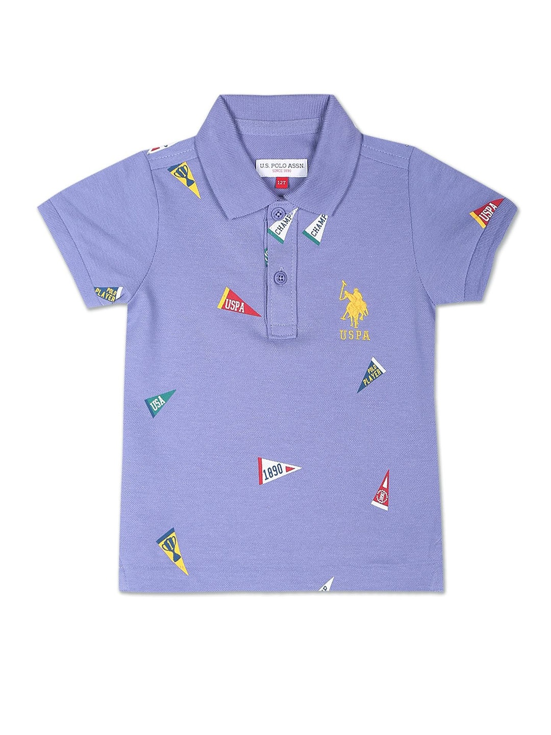 U.S. Polo Assn. Kids Boys Conversational Printed Polo Collar Pure Cotton T-shirt, Purple
U.S. Polo Assn. Kids Boys Conversational Printed Polo Collar Pure Cotton T-shirt, Purple