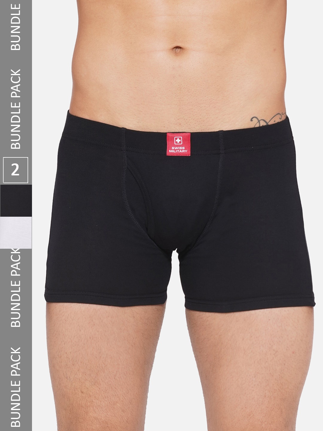 SWISS MILITARY Men Pack Of 2 Comfort stretch Cotton Trunks SMINW21002_BLK_WHT_S, White
SWISS MILITARY Men Pack Of 2 Comfort stretch Cotton Trunks SMINW21002_BLK_WHT_S, White