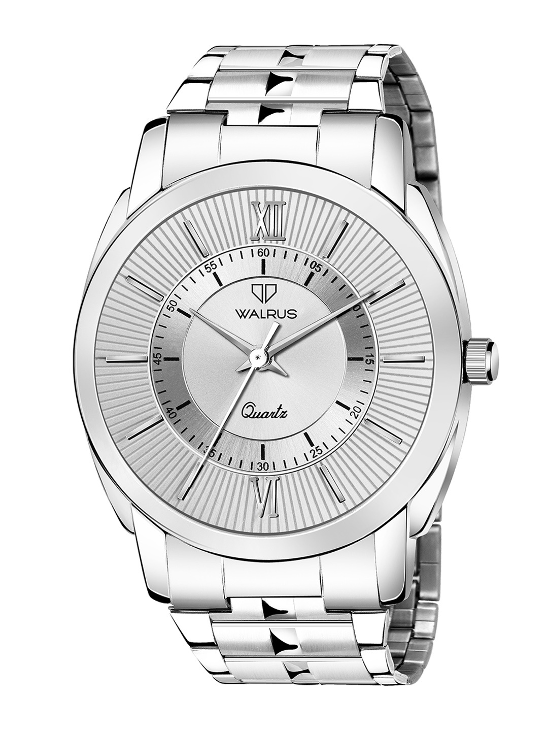 Walrus Women Silver-Toned Brass Dial Stainless Steel Bracelet Style Straps Analogue Watch
Walrus Women Silver-Toned Brass Dial Stainless Steel Bracelet Style Straps Analogue Watch
