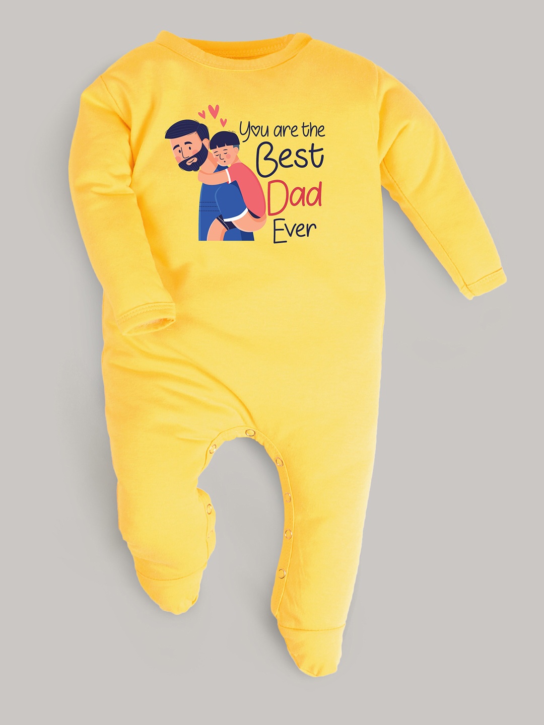 FFLIRTYGO Infants Printed Cotton Sleepsuit, Yellow