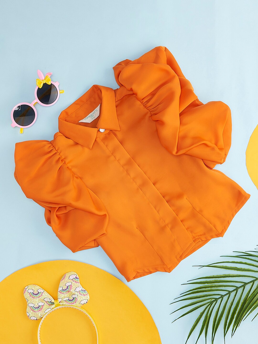 Pantaloons Junior Girls Shirt Collar Flutter Sleeves Cotton Shirt Style Top, Orange
Pantaloons Junior Girls Shirt Collar Flutter Sleeves Cotton Shirt Style Top, Orange