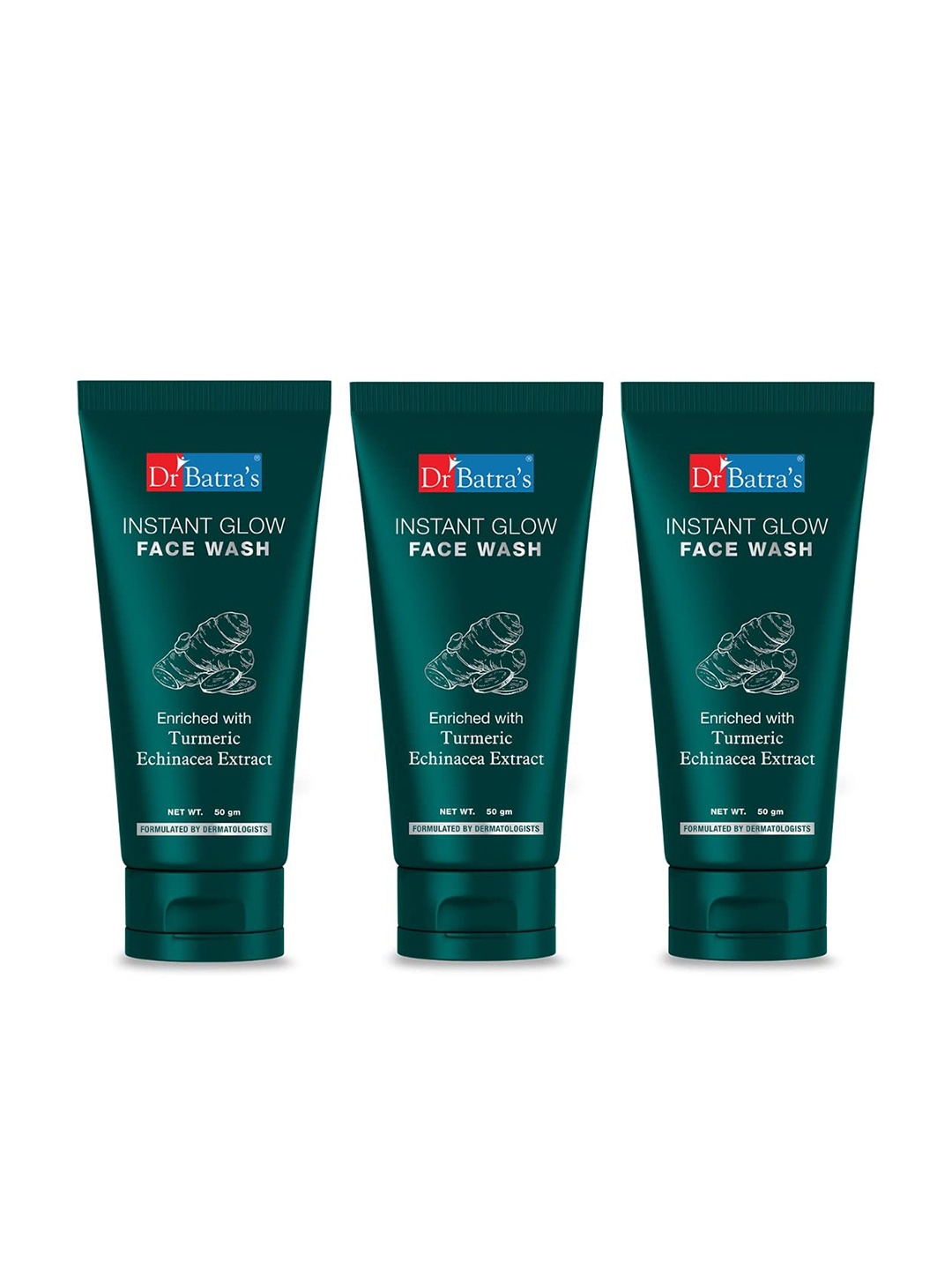 Dr. Batras Instant Glow Face Wash Enriched With Turmeric For Healthy & Glowing Skin - 50 g, Green
Dr. Batras Instant Glow Face Wash Enriched With Turmeric For Healthy & Glowing Skin - 50 g, Green