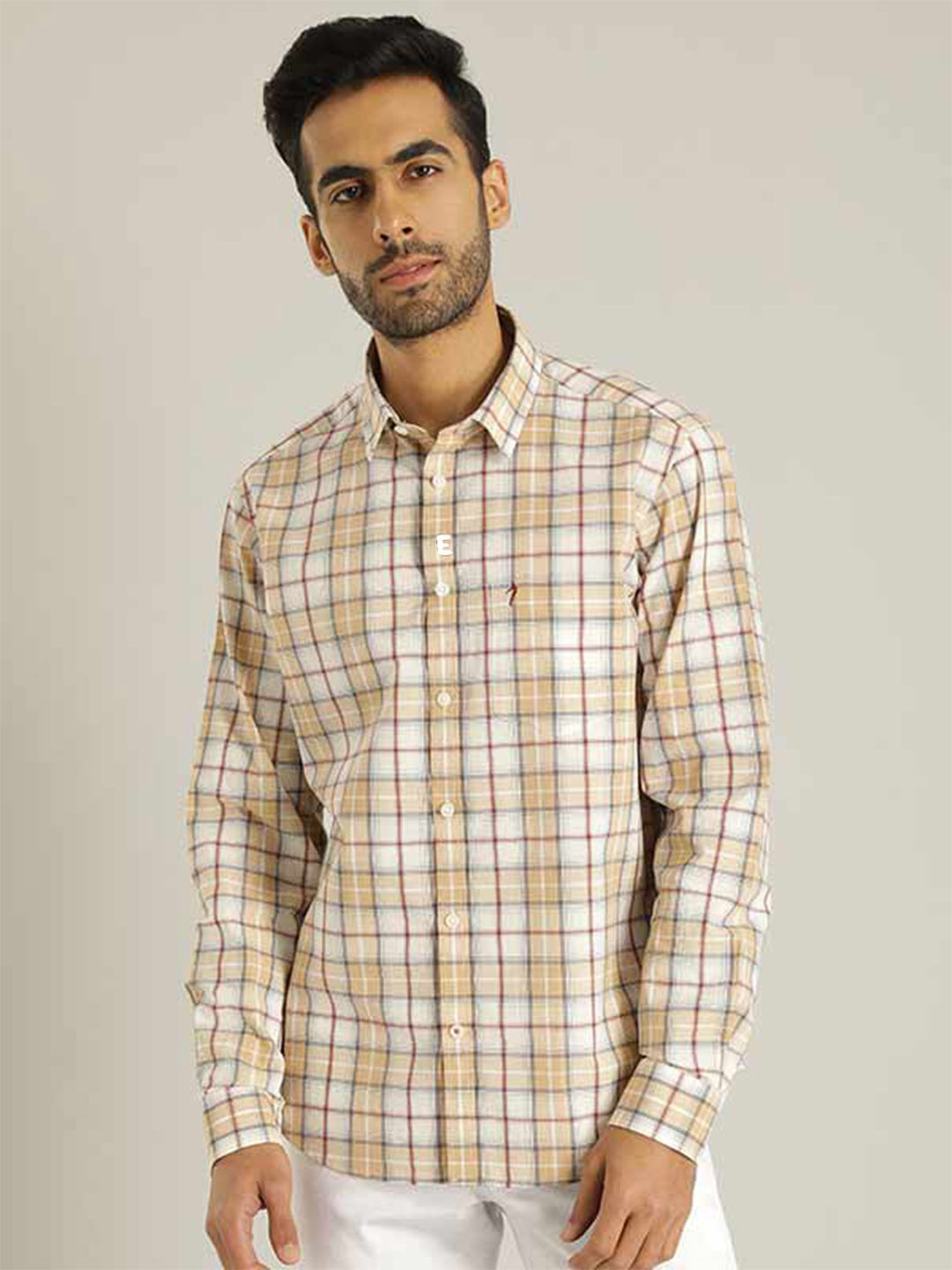 Indian Terrain Chiseled Slim Fit Tartan Checked Pure Cotton Casual Shirt, Beige
Indian Terrain Chiseled Slim Fit Tartan Checked Pure Cotton Casual Shirt, Beige